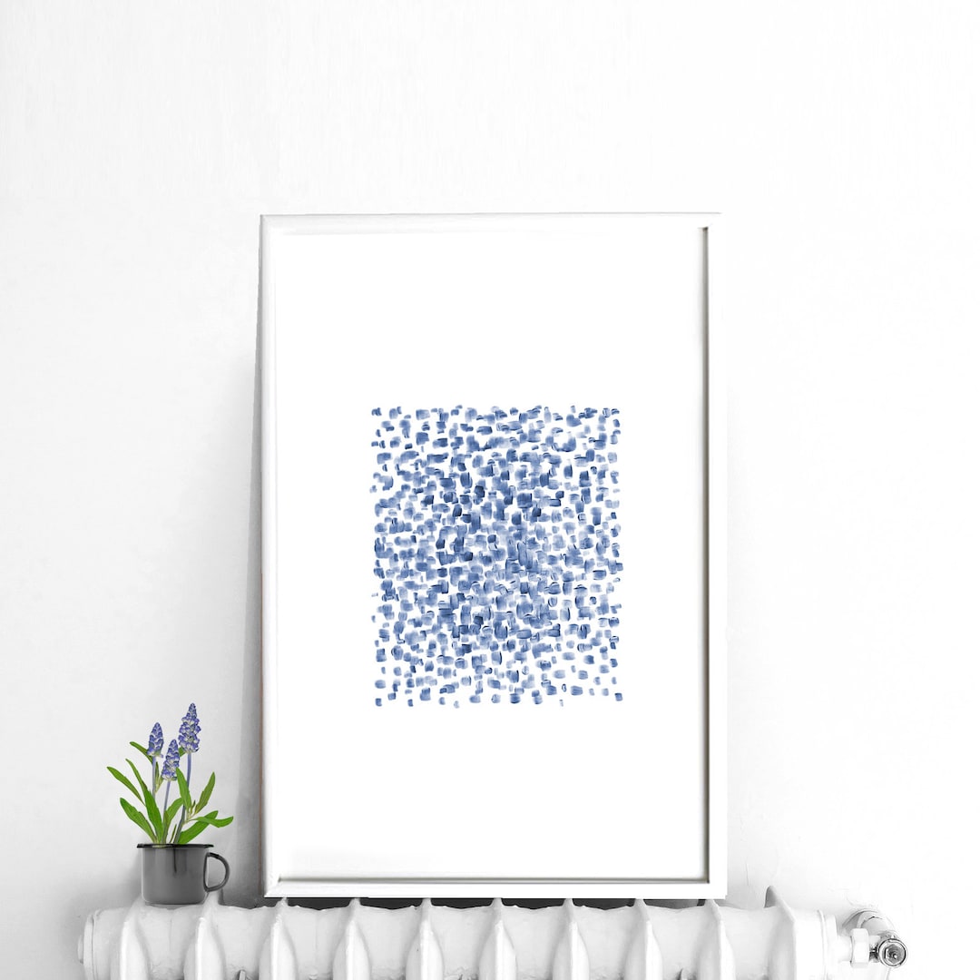 Navy Blue Printable Art, Abstract Art Print Download, Blue Abstract ...