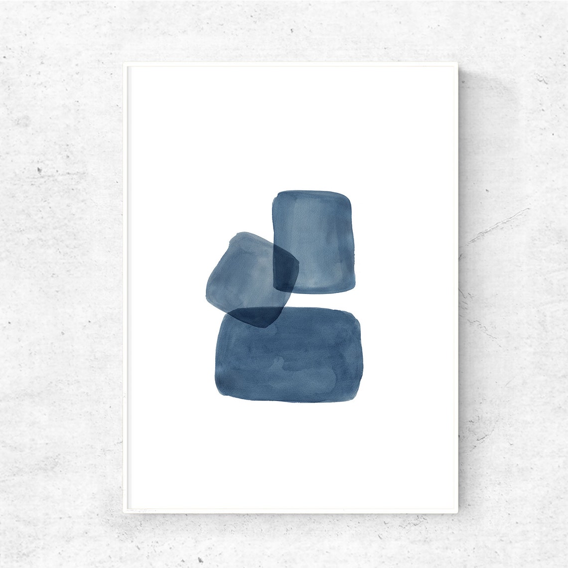 Blue Minimalist Wall Art Abstract Minimal Art Print Download Etsy