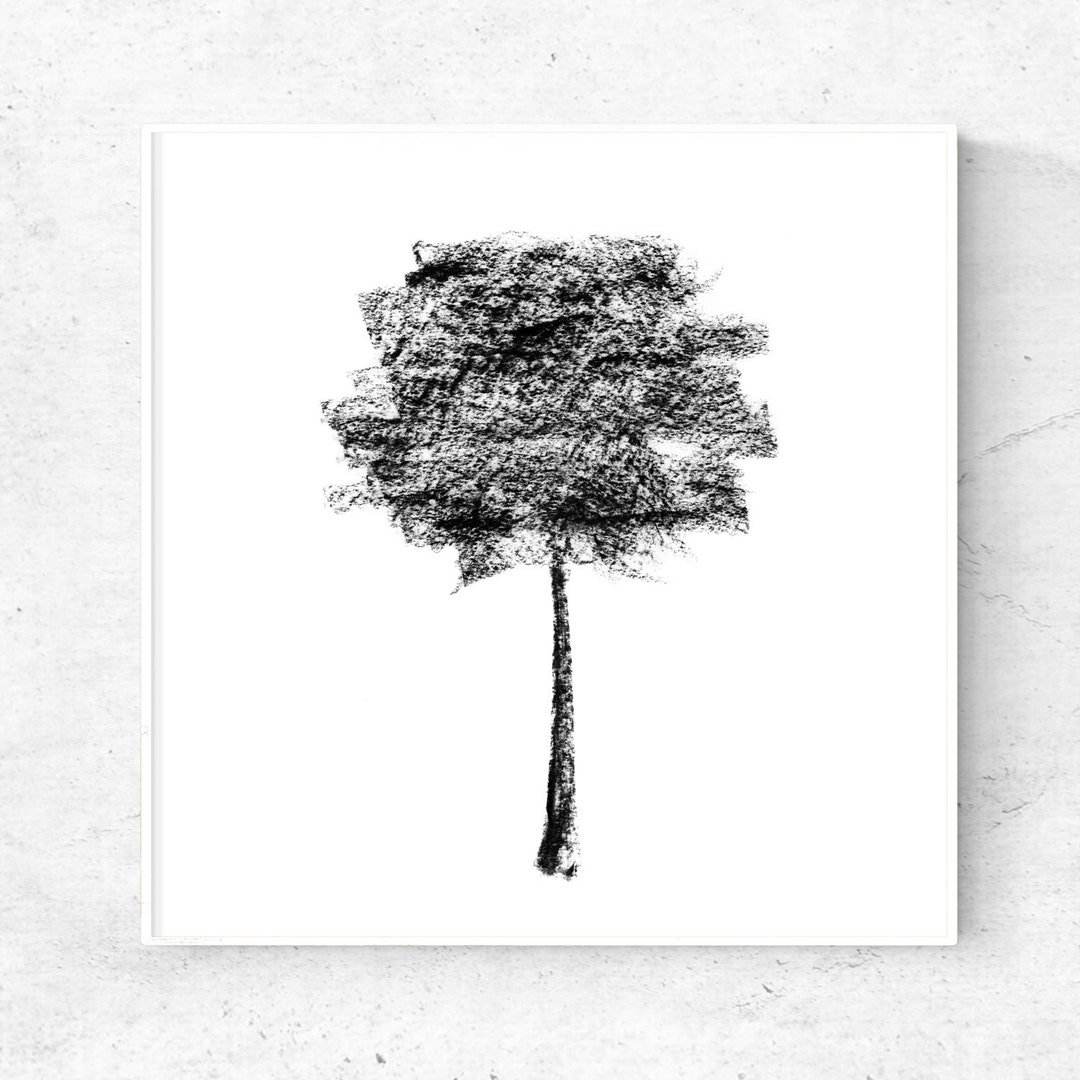 Tree Charcoal Drawing, Printable Tree, Tree Wall Art, Tree, 51% OFF