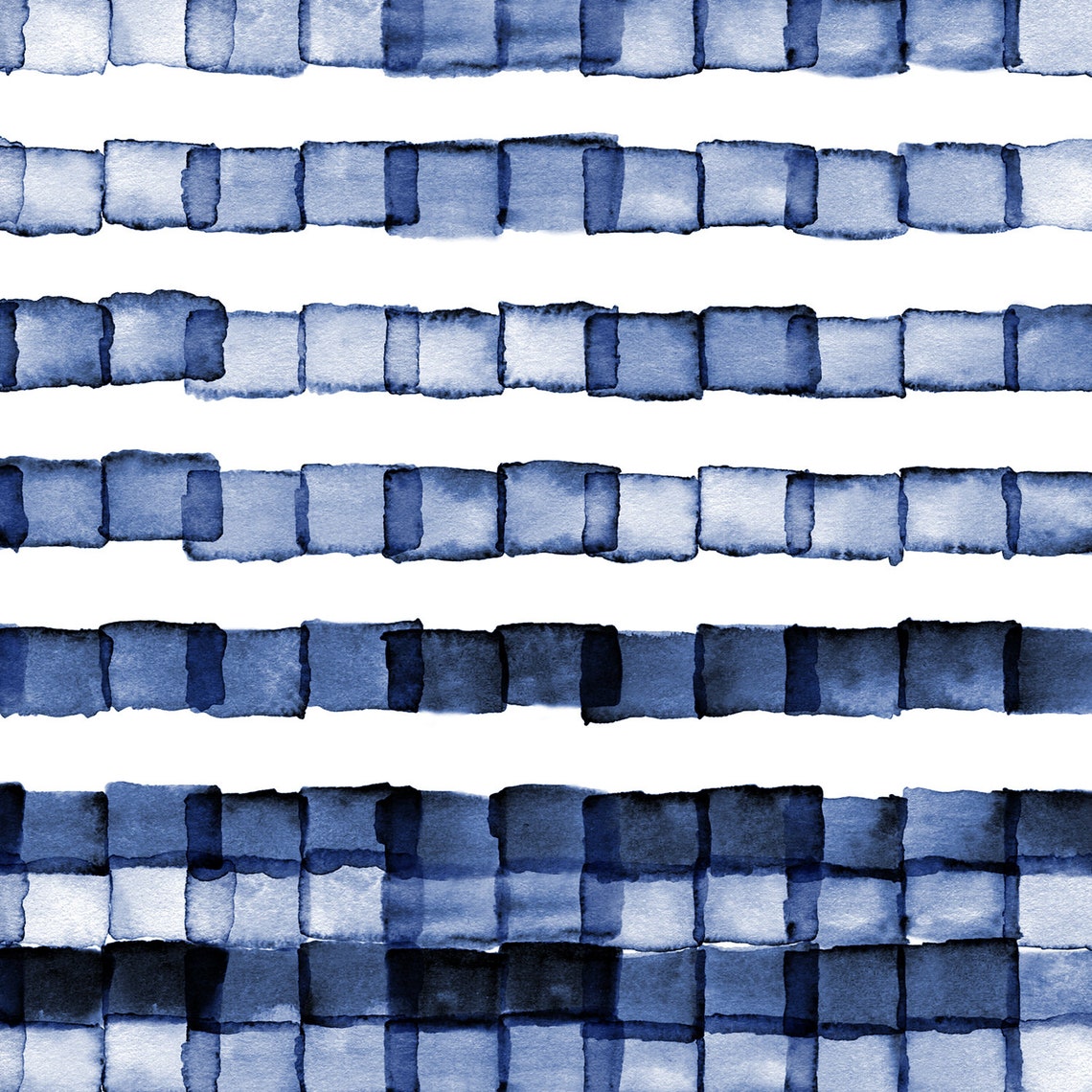 Navy Blue Watercolor Printable Art Print Blue Wall Art | Etsy