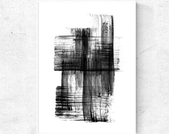 Black abstract art print, Printable abstract art, abstract downloadable print, modern painting, art minimalist, modern abstract art, 24x36