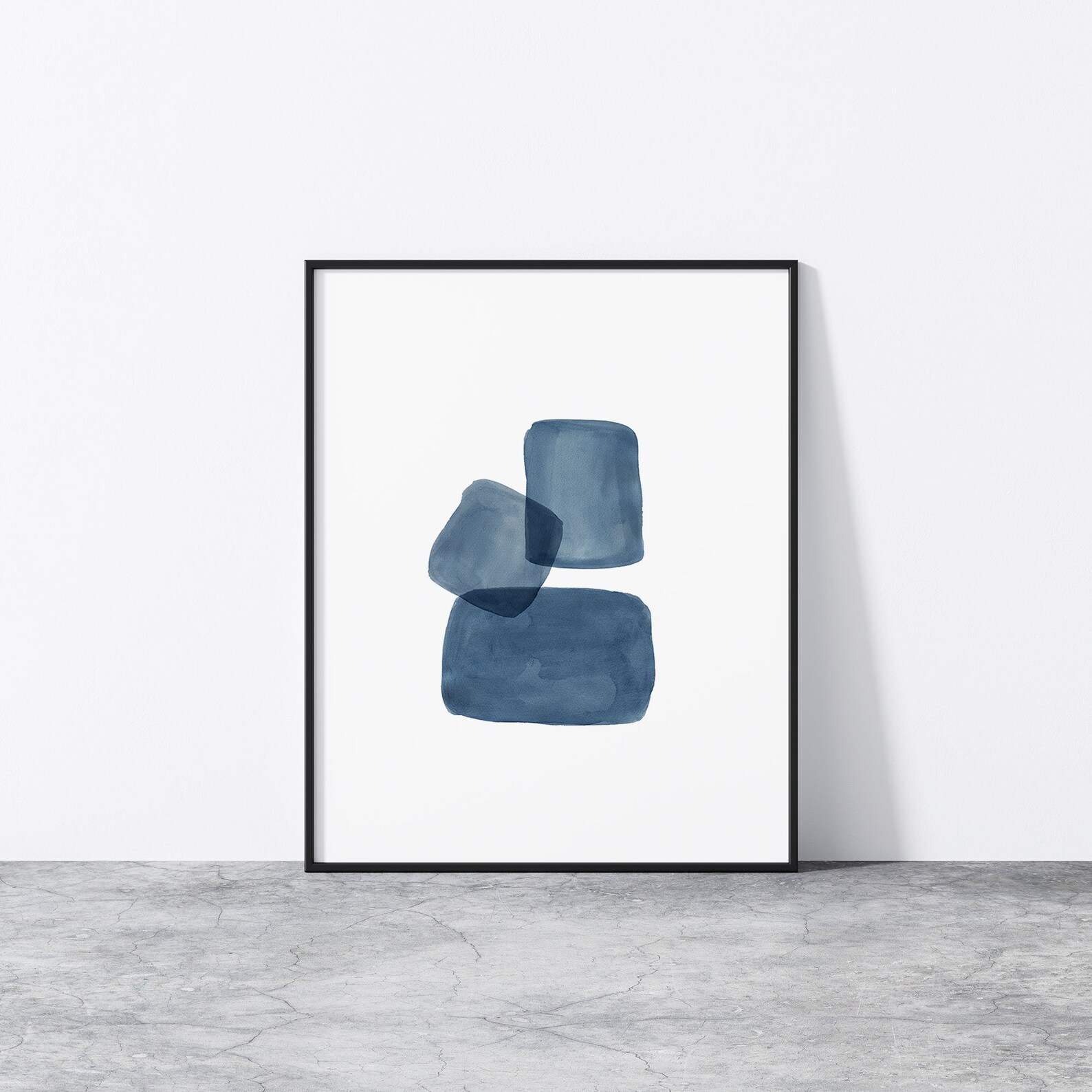 Blue Minimalist Wall Art Abstract Minimal Art Print Download Etsy