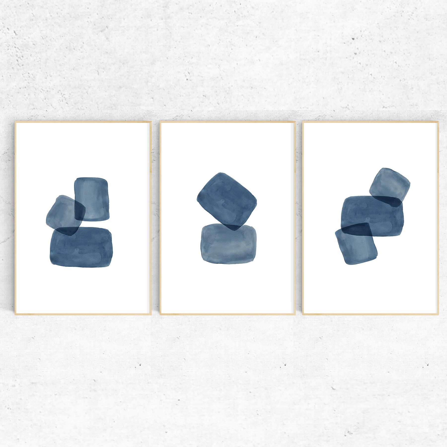 Blue Minimalist Wall Art Abstract Minimal Art Print Download Etsy