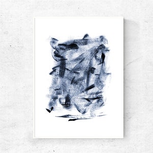 Navy Blue abstract wall art print, downloadable print, blue printable wall art, blue art print, navy blue abstract painting, 18x24 art print