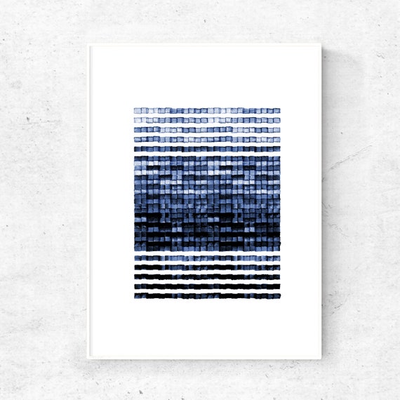 modern art printable blue watercolor printable abstract art square wall