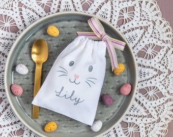Easter bunny favour bags, Personalised Easter Bag