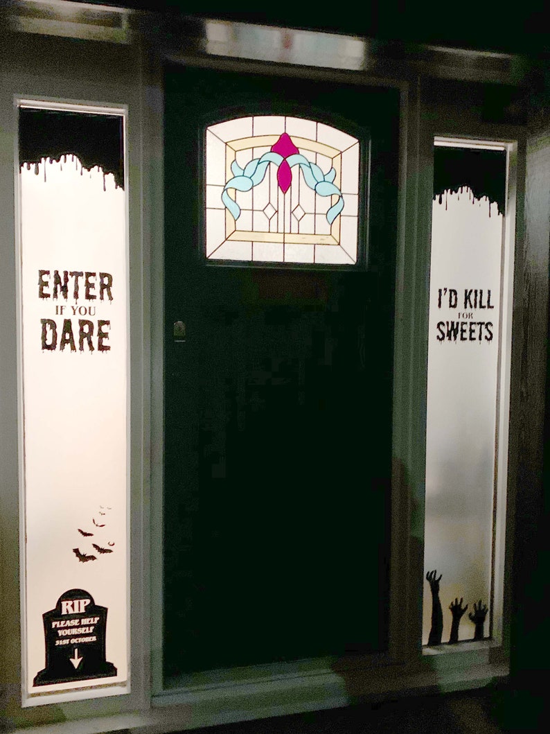 Halloween Window Decals Lots of Designs Removable Vinyl Etsy UK