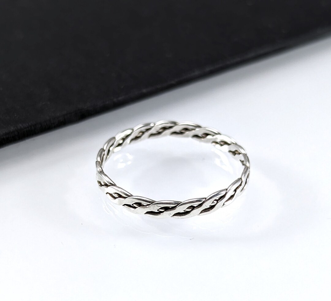 Vintage Silver Twisted Rope Band Ring Celtic Size R - Etsy