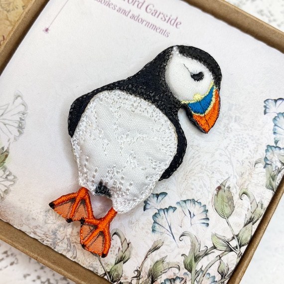 Puffin Brooch Bird Pin Gift for Bird Lover Etsy