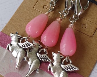 When Pigs Fly - Crochet Stitch Markers - Handmade Set of 3