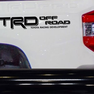 TRD Off Road Vinyl Decal Sticker Toyota Tacoma Tundra Truck bedside set of 2