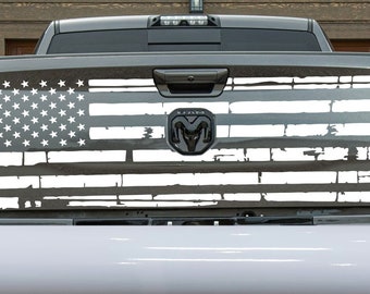 Achterklep Distressed American Flag decal voor Pickup Trucks Usa