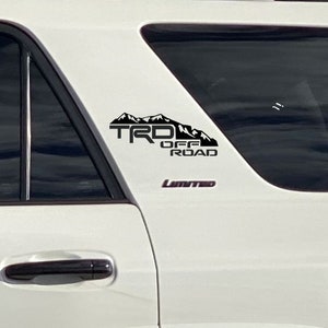 TRD Off Road Vinyl Decal Sticker 4Runner Toyota Tacoma Tundra Truck Panel 2er Set identisch.