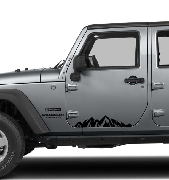 Mountains II Decal for Jeep WRANGLER Stickers Rubicon Renegade Etsy