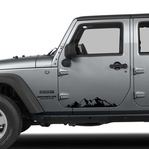 Calcomanía montaña para para Jeep WRANGLER Pegatinas Rubicon Renegade Tj Jk CjYj Puerta Ilimitada mopar 5.7