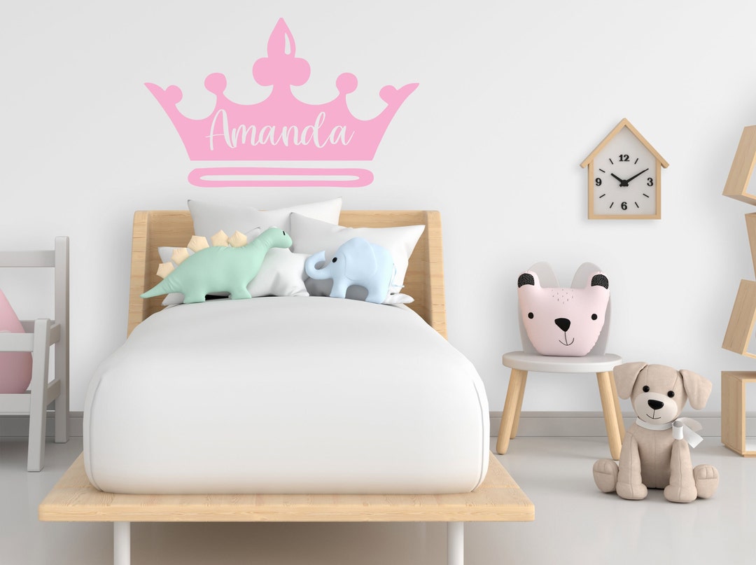 Princess Crown Personalized Wall Decal With Your Own Custom Name - Etsy