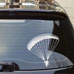 Paramotor Ppg Powered Paraglider Vinyl Decal Sticker (2 Pack) USA