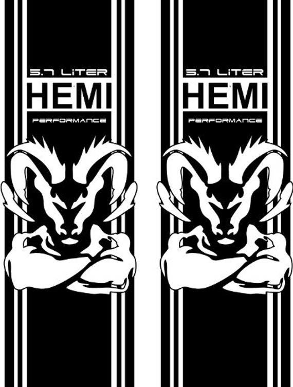 Dodge Ram 1500 2500 Hemi Performance 2 Rear Beds Vinyl Decals Graphics Mopar Car & Truck Decals