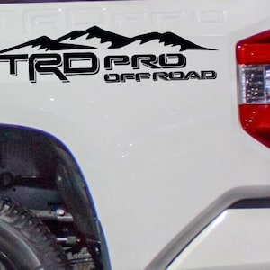 TRD Pro Off Road Vinyl Decal Sticker Toyota Tacoma Tundra Truck bedside set of 2 MT