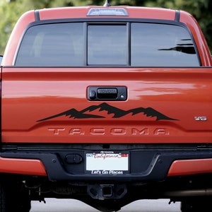 Mountains Range Vinyl Decal Sticker for Toyota Tacoma Truck 38&quot; x 5&quot;