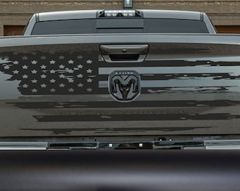 Achterklep II Distressed American Flag decal voor Pickup Trucks Usa