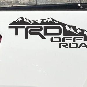 TRD Off Road Vinyl Decal Sticker Toyota Tacoma Tundra Truck bedside set of 2 MT