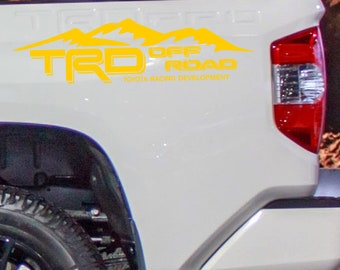 TRD OFFROAD Decal Set – Fits 2006-2011 Toyota Tacoma & Tundra – Vinyl Sticker In White/Red, Glossy Finish, 5x16 Inches