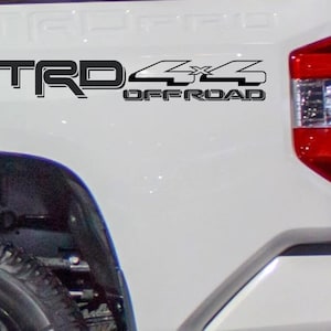 TRD 4x 4 Off Road Vinyl Decal Sticker Toyota Tacoma Tundra Truck bedside set of 2