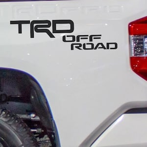 TRD Off Road Vinyl Decal Sticker Toyota Tacoma Tundra Truck bedside set of 2