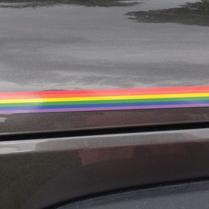 LGBTQ Gay Pride Rainbow Flag Car Vinyl Decal or Magnet Outdoor Window Car Sticker
