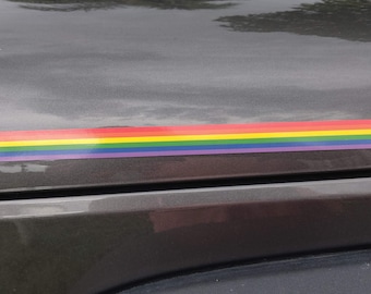 LGBTQ Gay Pride Rainbow Flag Car Vinyl Decal or Magnet Outdoor Window Car Sticker