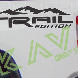 TRAIL EDITION Vinyl Decal Sticker Toyota Tacoma Tundra Truck bedside set of 2 MT