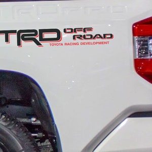 TRD Off Road Vinyl Decal Sticker Toyota Tacoma Tundra Truck bedside set of 2