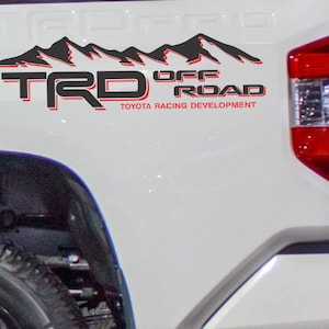 TRD オフロード ビニール デカール ステッカー トヨタ タコマ タンドラ トラック ベッドサイド 2枚セット MT7