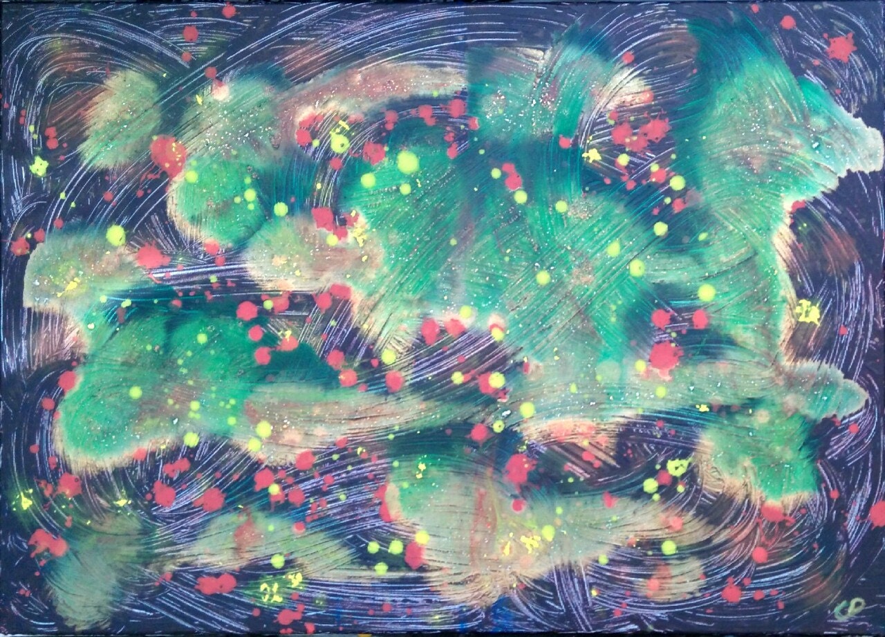 Cosmos Original abstract art painting Etsy