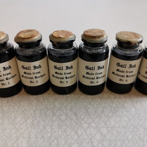 Gall ink (from medieval recipes)