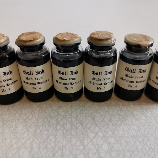 Gall ink (from medieval recipes)