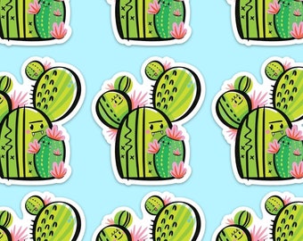 Vinylsticker Kawaii cactusplant II gestanst
