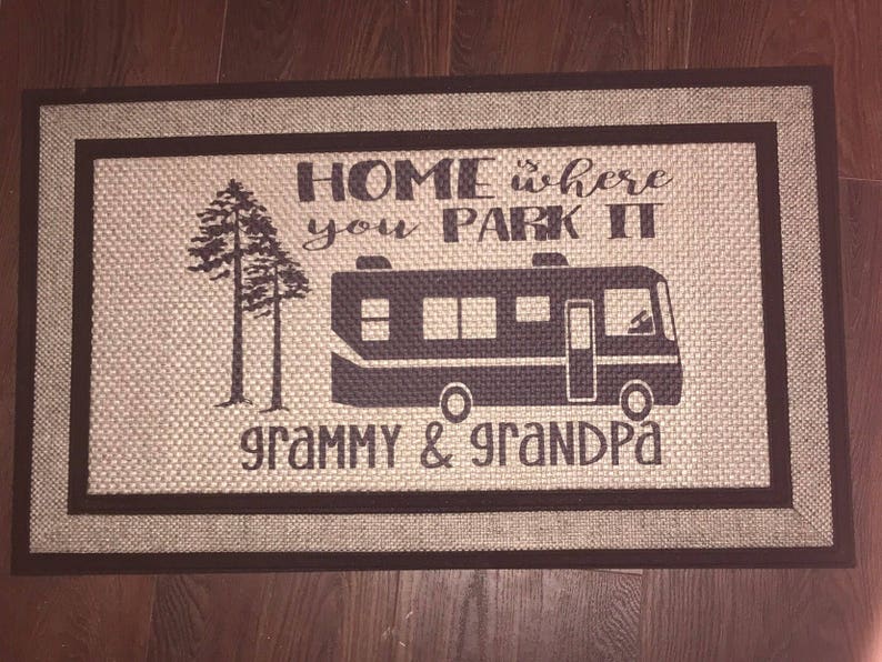 Home is Where You Park it Mat Camper Doormat Etsy
