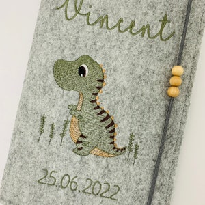 U-booklet sleeve felt / dinosaur / name