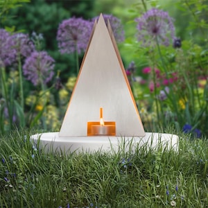 2024 Triangular Pyramid | Metal Tea light holder | Triangular Lantern | Tall isosceles triangles (extended version of Tetrahedron RA122)