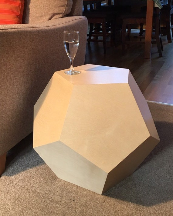 DODEC Side Table Unusual Geometric Table Dodecahedron Etsy