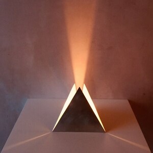 Open Tetrahedron Pyramid Metal Tea light holder Lantern image 3