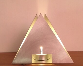 Open Tetrahedron | Pyramid | Metal Tea light holder | Lantern