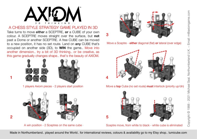 Axiom, 3D strategy game Chess alternative boardgame unusual abstract game new design image 8