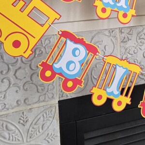 Circus Train Birthday Banner, Carnival Birthday Banner, Circus Themed Birthday, Circus Decorations, Circus Happy Birthday Banner