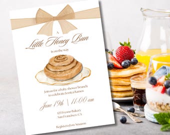Baby Brunch Baby Shower Invitation Template, Breakfast Morning Baby Shower Invite, Baby Brunch Invite, Baby Shower Brunch Invitation