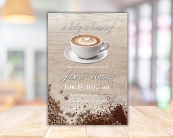 A Baby is Brewing Invitation, Baby Brunch Baby Shower Invitation Template, Breakfast Morning Baby Shower Invite, Baby Brunch Invite