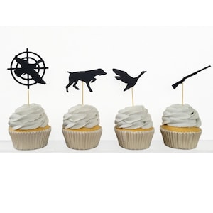 Duck hunting cupcake toppers, duck hunt cupcake toppers