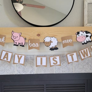 Oink Baa Moo, tenho dois anos, segundo aniversário na fazenda, aniversário no curral, segundo aniversário na fazenda, aniversário com tema de fazenda